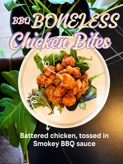 Smokey BBQ boneless fried chicken bites