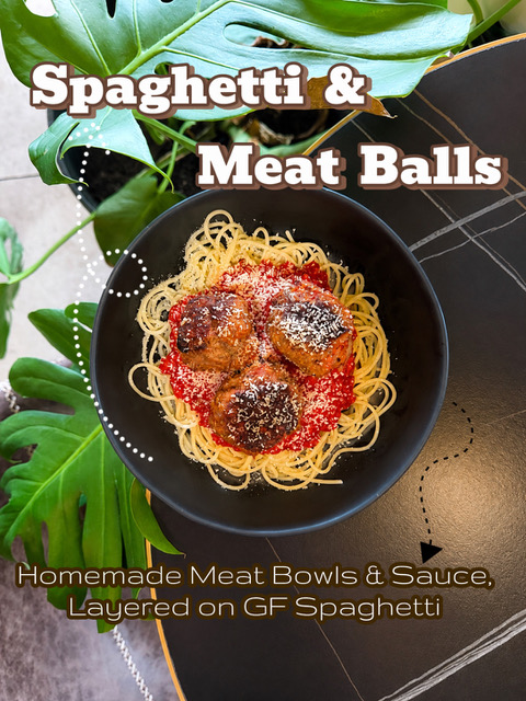 Spaghetti and house-made meatballs